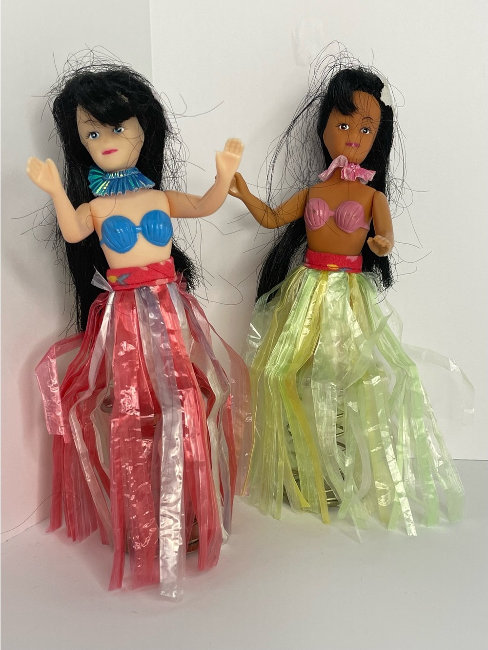 Vintage Dashboard Hula Mermaid Spring Dolls Set - Kitsch Car